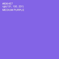 #8364E7 - Medium Purple Color Image