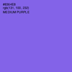 #8364E8 - Medium Purple Color Image