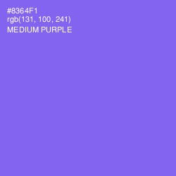 #8364F1 - Medium Purple Color Image