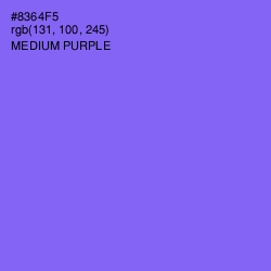 #8364F5 - Medium Purple Color Image