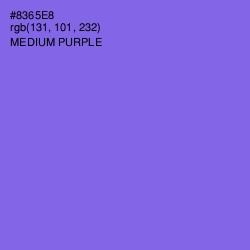 #8365E8 - Medium Purple Color Image