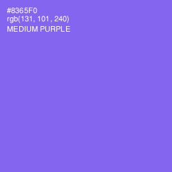 #8365F0 - Medium Purple Color Image