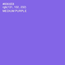 #8366E8 - Medium Purple Color Image