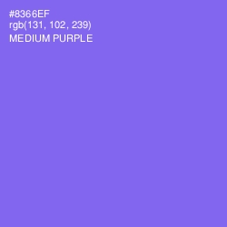 #8366EF - Medium Purple Color Image