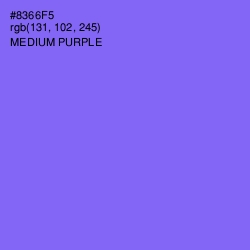 #8366F5 - Medium Purple Color Image