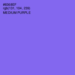 #8368EF - Medium Purple Color Image