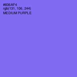 #836AF4 - Medium Purple Color Image