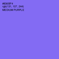#836BF4 - Medium Purple Color Image