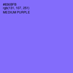 #836BFB - Medium Purple Color Image