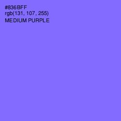 #836BFF - Medium Purple Color Image