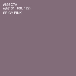 #836C7A - Spicy Pink Color Image