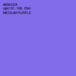 #836CEA - Medium Purple Color Image