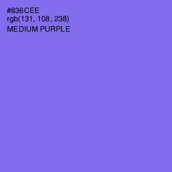 #836CEE - Medium Purple Color Image