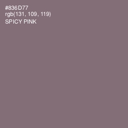 #836D77 - Spicy Pink Color Image