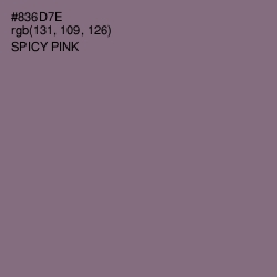 #836D7E - Spicy Pink Color Image