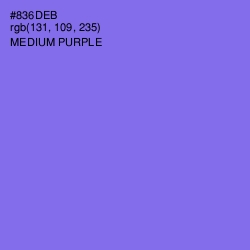 #836DEB - Medium Purple Color Image