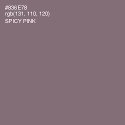 #836E78 - Spicy Pink Color Image