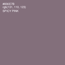 #836E7B - Spicy Pink Color Image