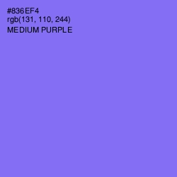 #836EF4 - Medium Purple Color Image