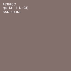 #836F6C - Sand Dune Color Image