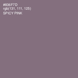 #836F7D - Spicy Pink Color Image