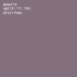 #836F7E - Spicy Pink Color Image