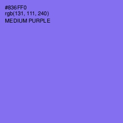 #836FF0 - Medium Purple Color Image