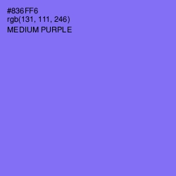 #836FF6 - Medium Purple Color Image