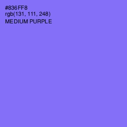 #836FF8 - Medium Purple Color Image