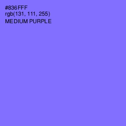 #836FFF - Medium Purple Color Image