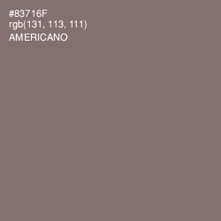 #83716F - Americano Color Image