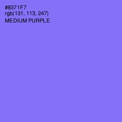 #8371F7 - Medium Purple Color Image