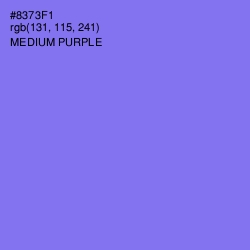 #8373F1 - Medium Purple Color Image