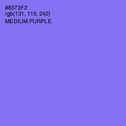 #8373F2 - Medium Purple Color Image