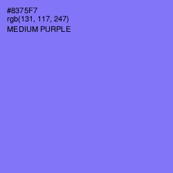 #8375F7 - Medium Purple Color Image