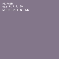 #83768B - Mountbatten Pink Color Image