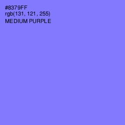 #8379FF - Medium Purple Color Image