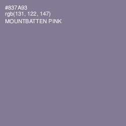 #837A93 - Mountbatten Pink Color Image