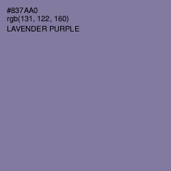 #837AA0 - Lavender Purple Color Image