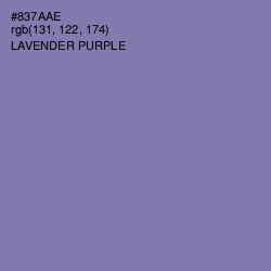 #837AAE - Lavender Purple Color Image