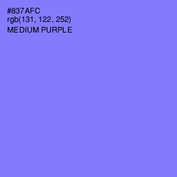 #837AFC - Medium Purple Color Image