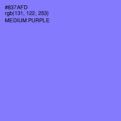 #837AFD - Medium Purple Color Image