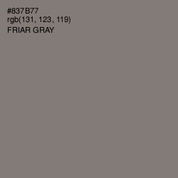 #837B77 - Friar Gray Color Image