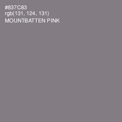 #837C83 - Mountbatten Pink Color Image