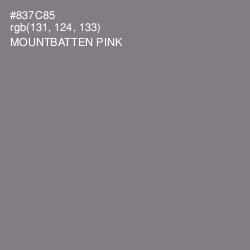 #837C85 - Mountbatten Pink Color Image