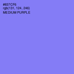 #837CF6 - Medium Purple Color Image
