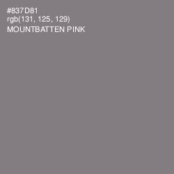 #837D81 - Mountbatten Pink Color Image