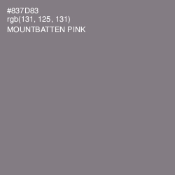 #837D83 - Mountbatten Pink Color Image