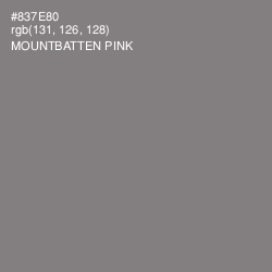 #837E80 - Mountbatten Pink Color Image