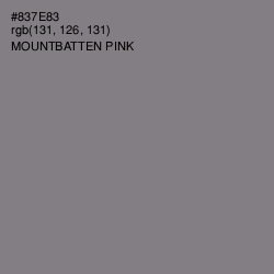 #837E83 - Mountbatten Pink Color Image